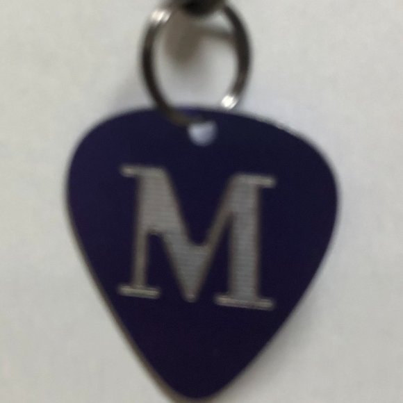 Two-Sided Diamond Etched Monogrammed Purple Guitar Picks by Guitar Pick Geek - Picture 6 of 11